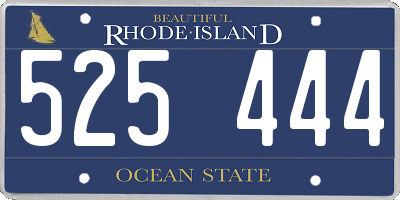 RI license plate 525444