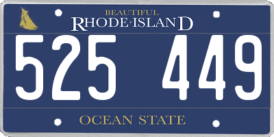 RI license plate 525449
