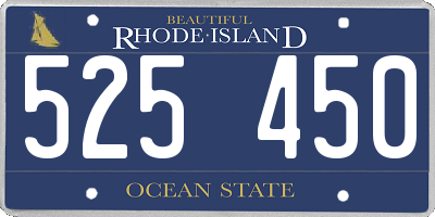 RI license plate 525450