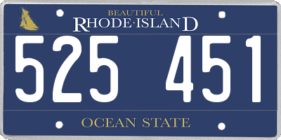 RI license plate 525451