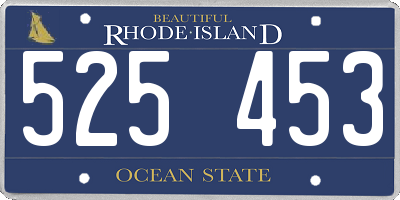 RI license plate 525453