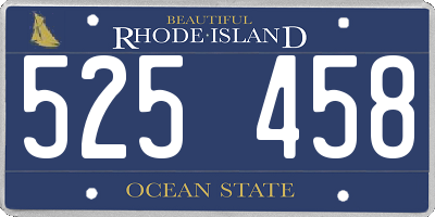 RI license plate 525458