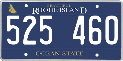 RI license plate 525460