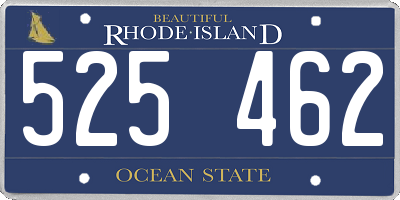 RI license plate 525462