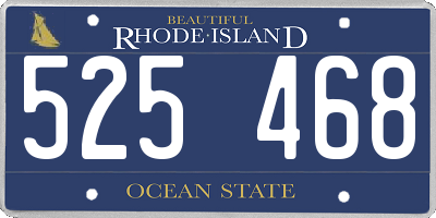 RI license plate 525468