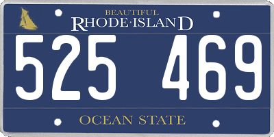RI license plate 525469
