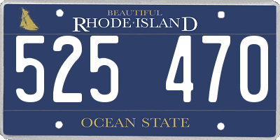 RI license plate 525470