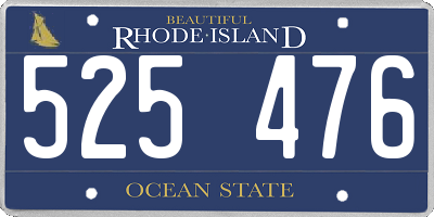 RI license plate 525476