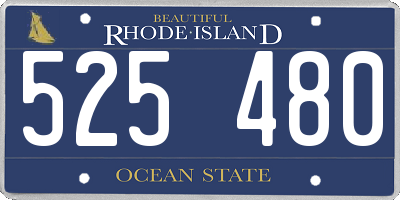 RI license plate 525480
