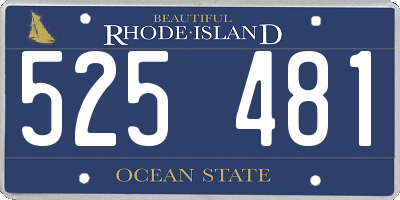RI license plate 525481