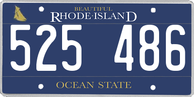 RI license plate 525486