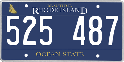 RI license plate 525487