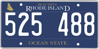 RI license plate 525488