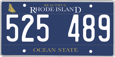 RI license plate 525489