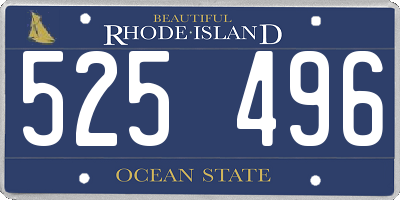 RI license plate 525496