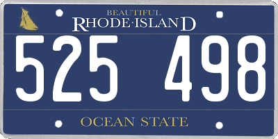 RI license plate 525498
