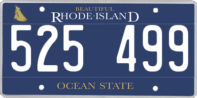 RI license plate 525499