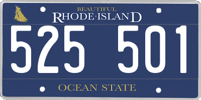 RI license plate 525501