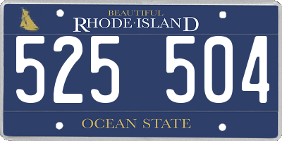 RI license plate 525504