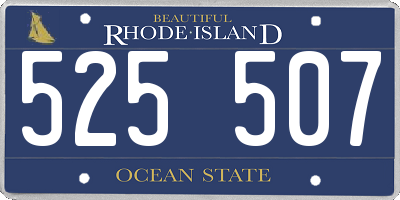 RI license plate 525507