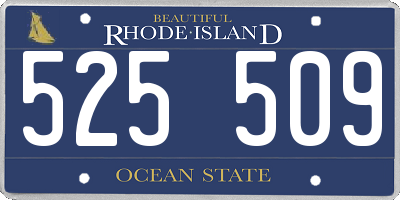 RI license plate 525509