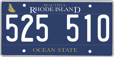 RI license plate 525510