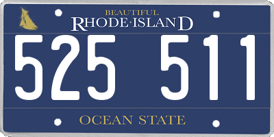 RI license plate 525511