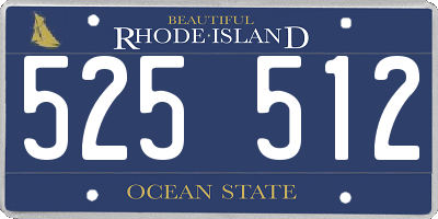 RI license plate 525512