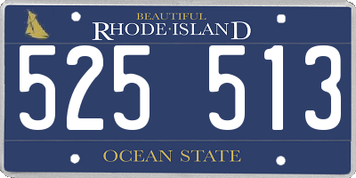 RI license plate 525513
