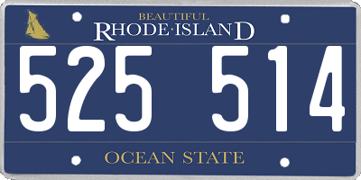 RI license plate 525514