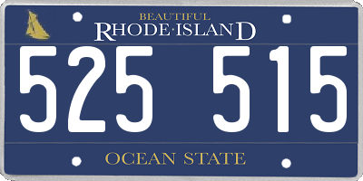 RI license plate 525515