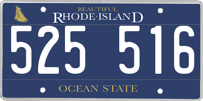 RI license plate 525516