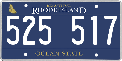 RI license plate 525517