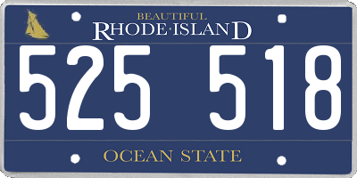 RI license plate 525518