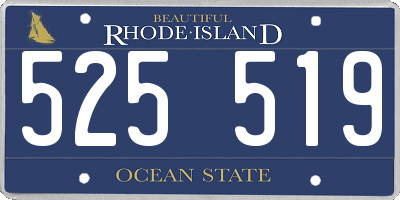 RI license plate 525519