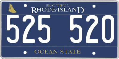 RI license plate 525520