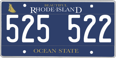 RI license plate 525522