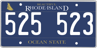 RI license plate 525523