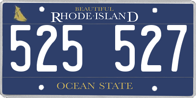 RI license plate 525527