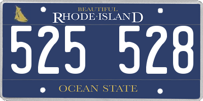 RI license plate 525528