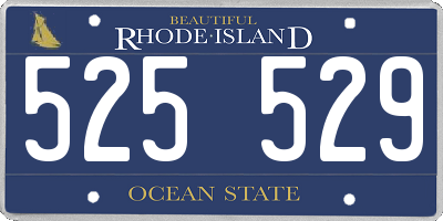RI license plate 525529