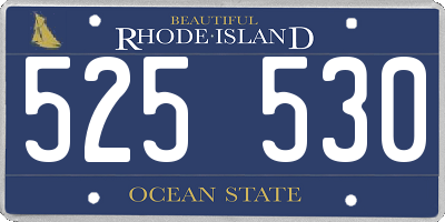 RI license plate 525530