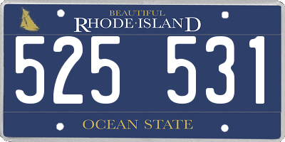 RI license plate 525531