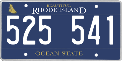 RI license plate 525541