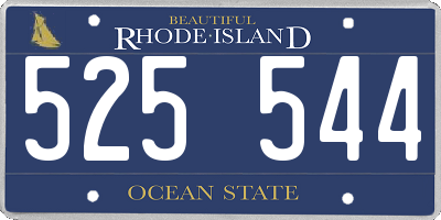 RI license plate 525544