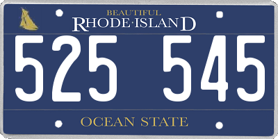 RI license plate 525545