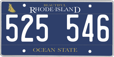 RI license plate 525546