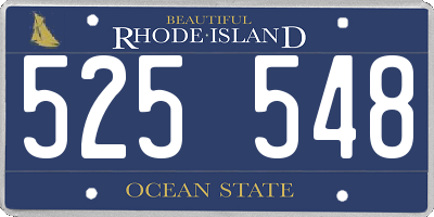 RI license plate 525548