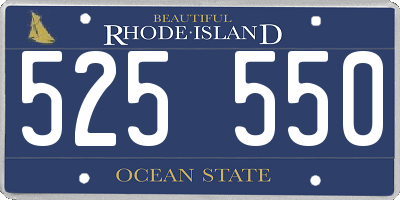 RI license plate 525550