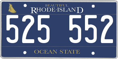 RI license plate 525552